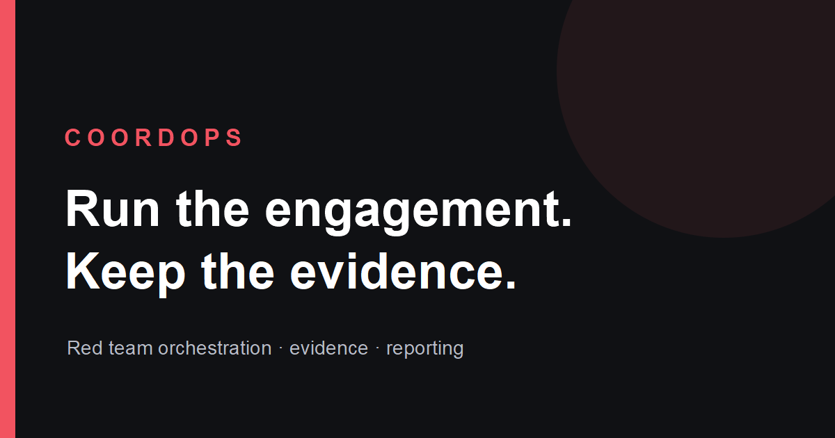 RTFMv2 Is Now CoordOps: A Red Team Platform Built for Real Operations