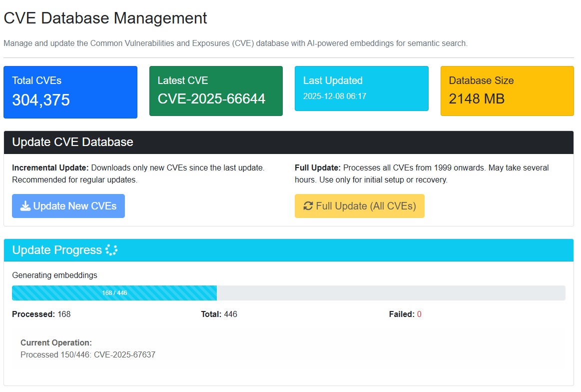 CVE Database Manager Keeps Teams Current and Search-Ready